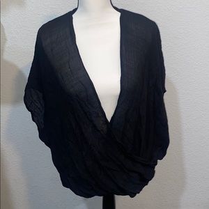 Black Peekaboo Blouse